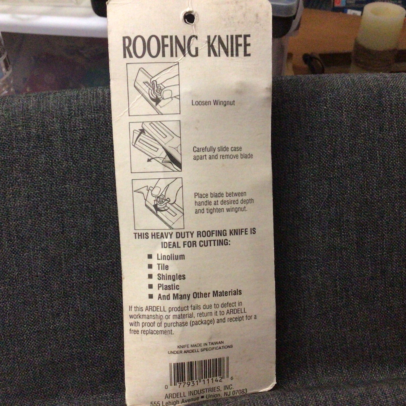 Lot Of 3 Ardell Heavy Duty roofing knives Knife . Roofing Hook Utility Blades