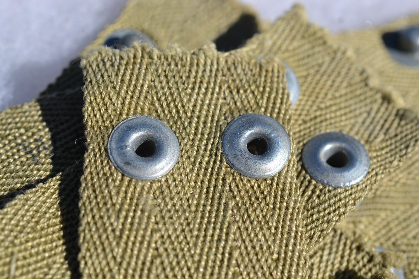 US ARMY M-1 HELMET LINER NAPE STRAP W-11 MAKER STAMP 4.5 INCHES LONG