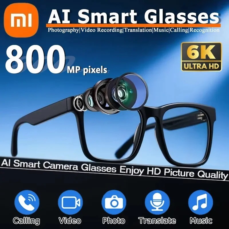 Xiaomi 6K HD AI Smart Glasses Photochromic Multifunction Call Voice Assistant