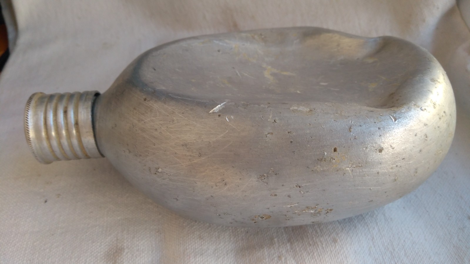 WW2 Red Army Aluminum Water Flask Canteen Stamp 1938 Красный Выборжец