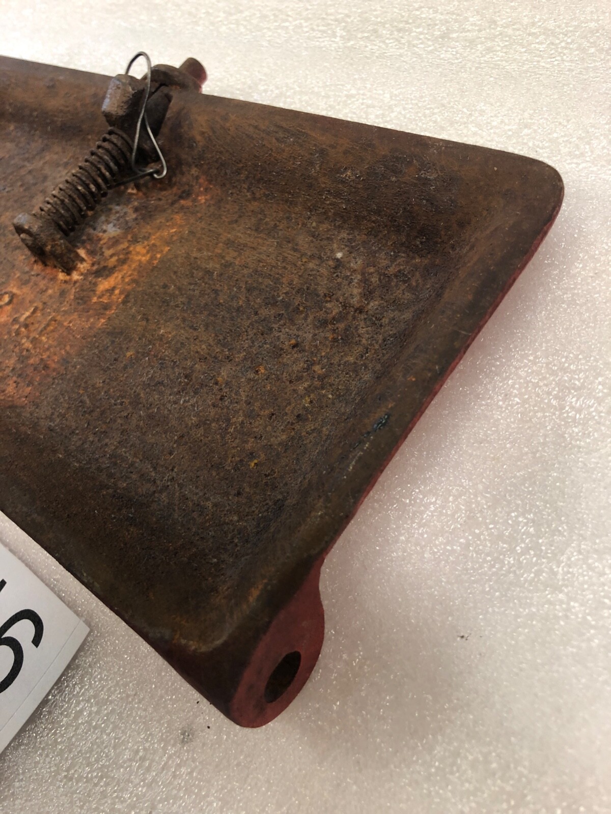 Frost & Wood Smith’s Falls Canada Cast Iron Drawn Mower Toolbox Lid No. 1241 RED