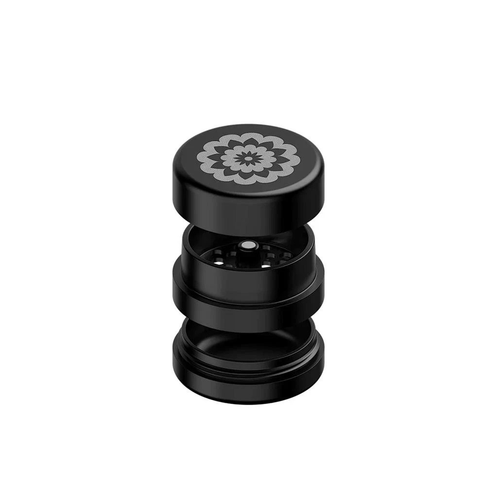 Flower Mill NEXT GEN STANDARD 2.0" BLACK Grinder 3 Piece