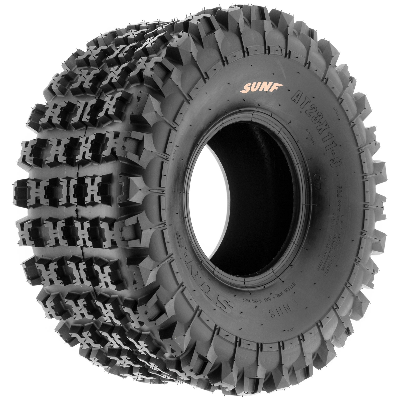 SunF 20x11-8 ATV UTV Knobby Tire 20x11x8 Sport Race 6 PR A027 - Pair of 2