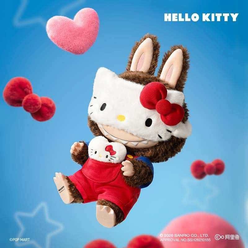 Authentic The Monsters X Hello Kitty Figure Plush Toy Gift New 14.96inches
