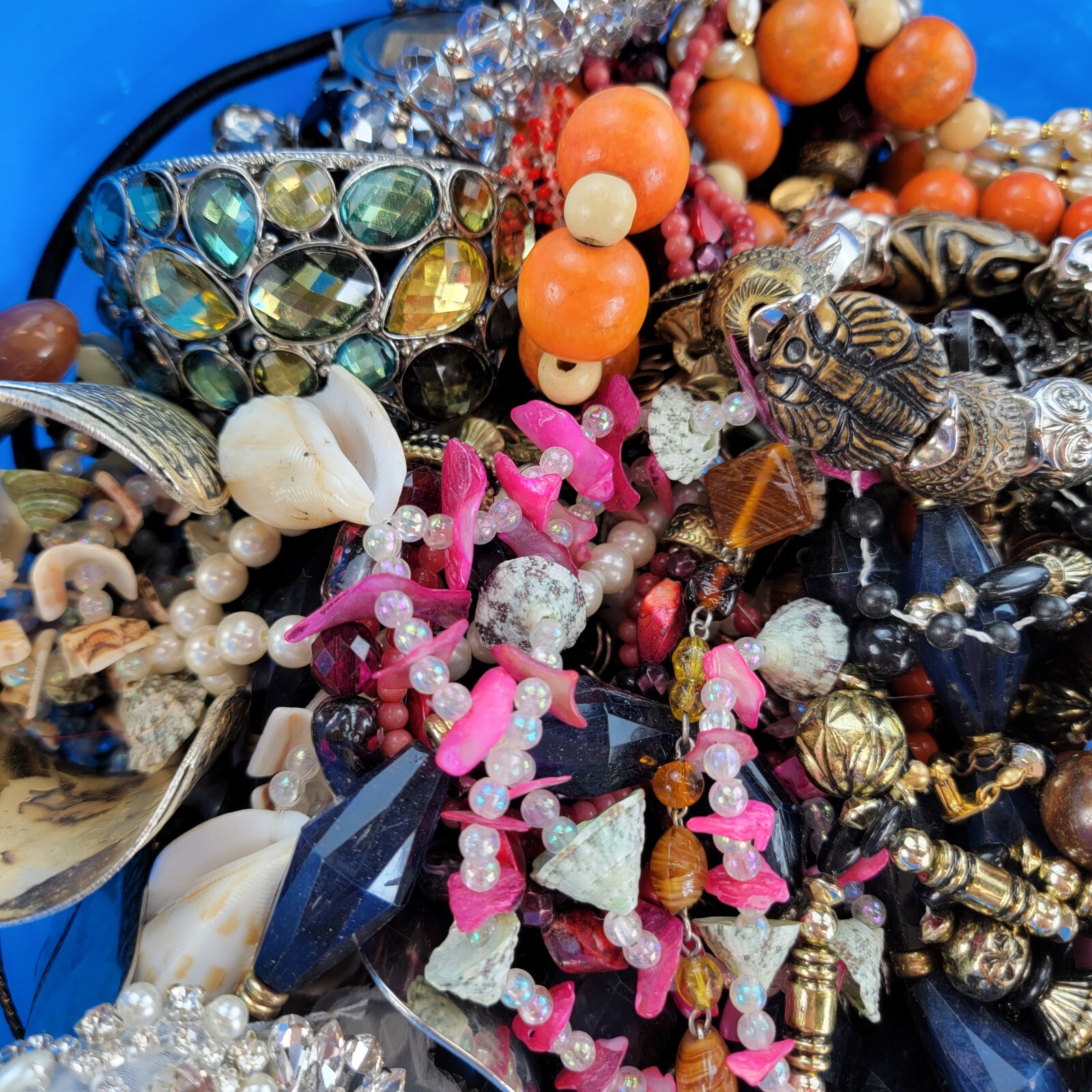 Vintage Costume Jewelry Lot Over 3 Pounds For Craft Repurpose Wear Estate Junk