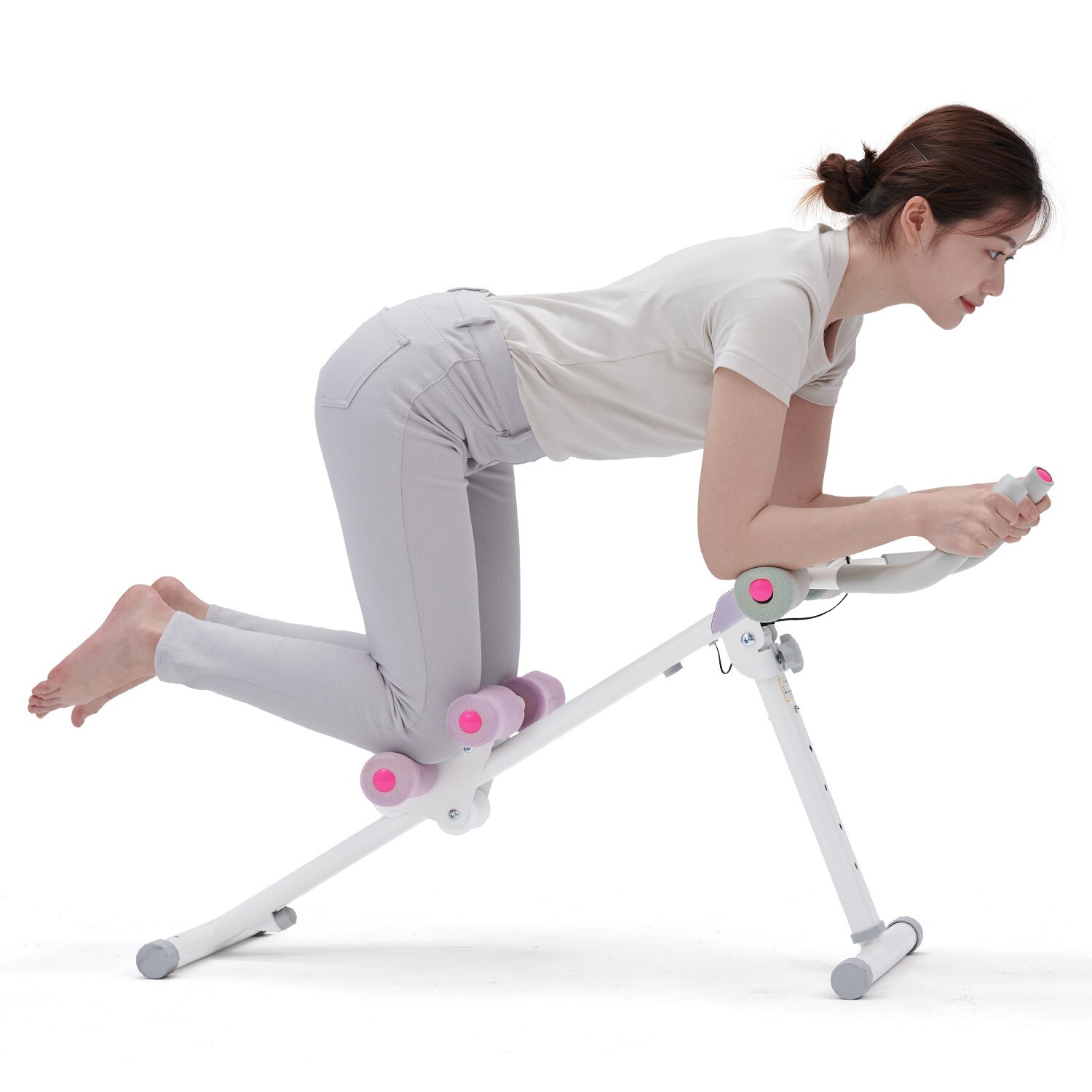 Ab Abdominal Exercisers Abs Machine Cruncher Trainer Gym Home Equipment Purple