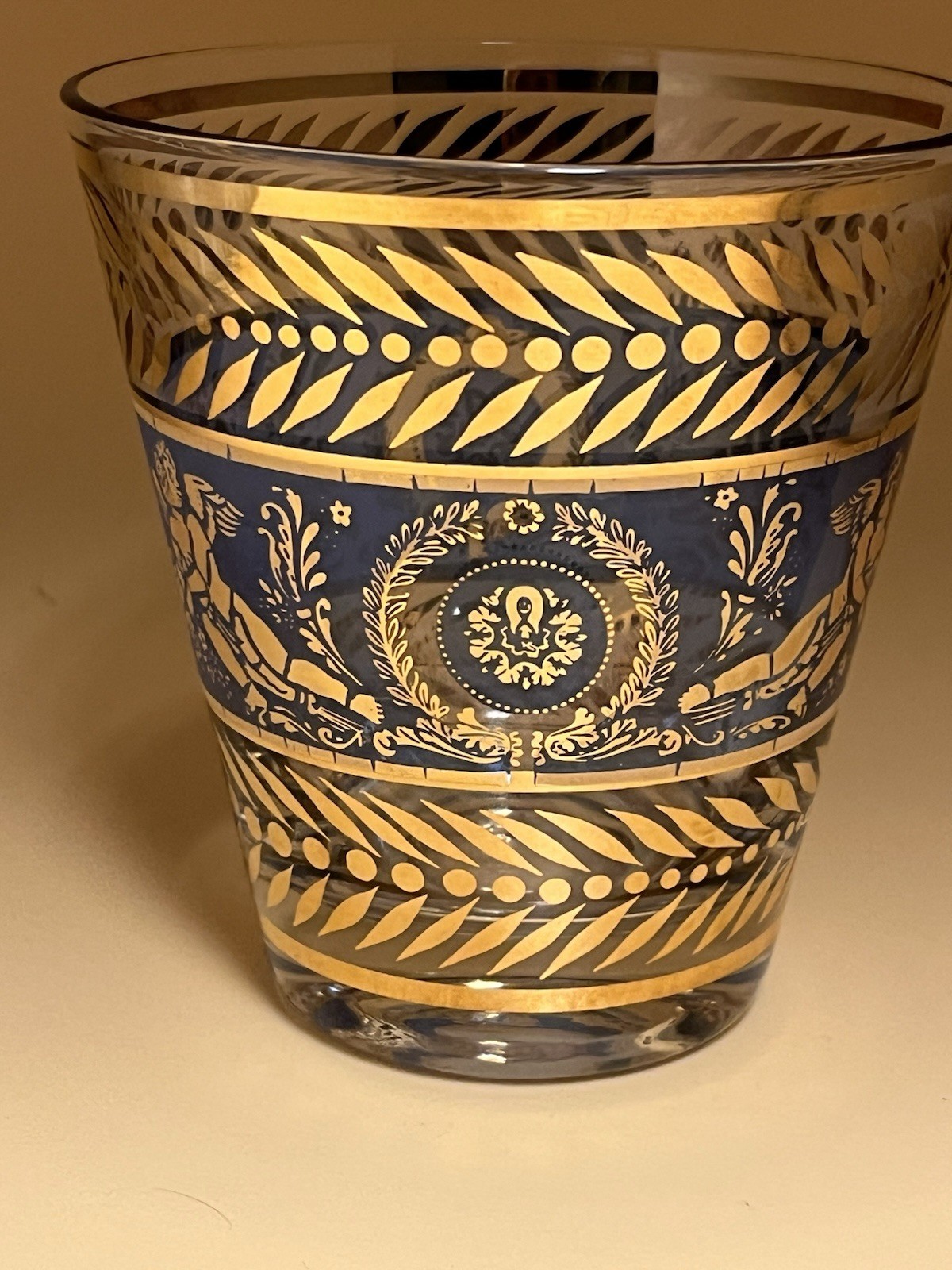 SET Of 8 MCM Marshall Fields Blue Angel Whiskey Glasses New In Box & Wrapping