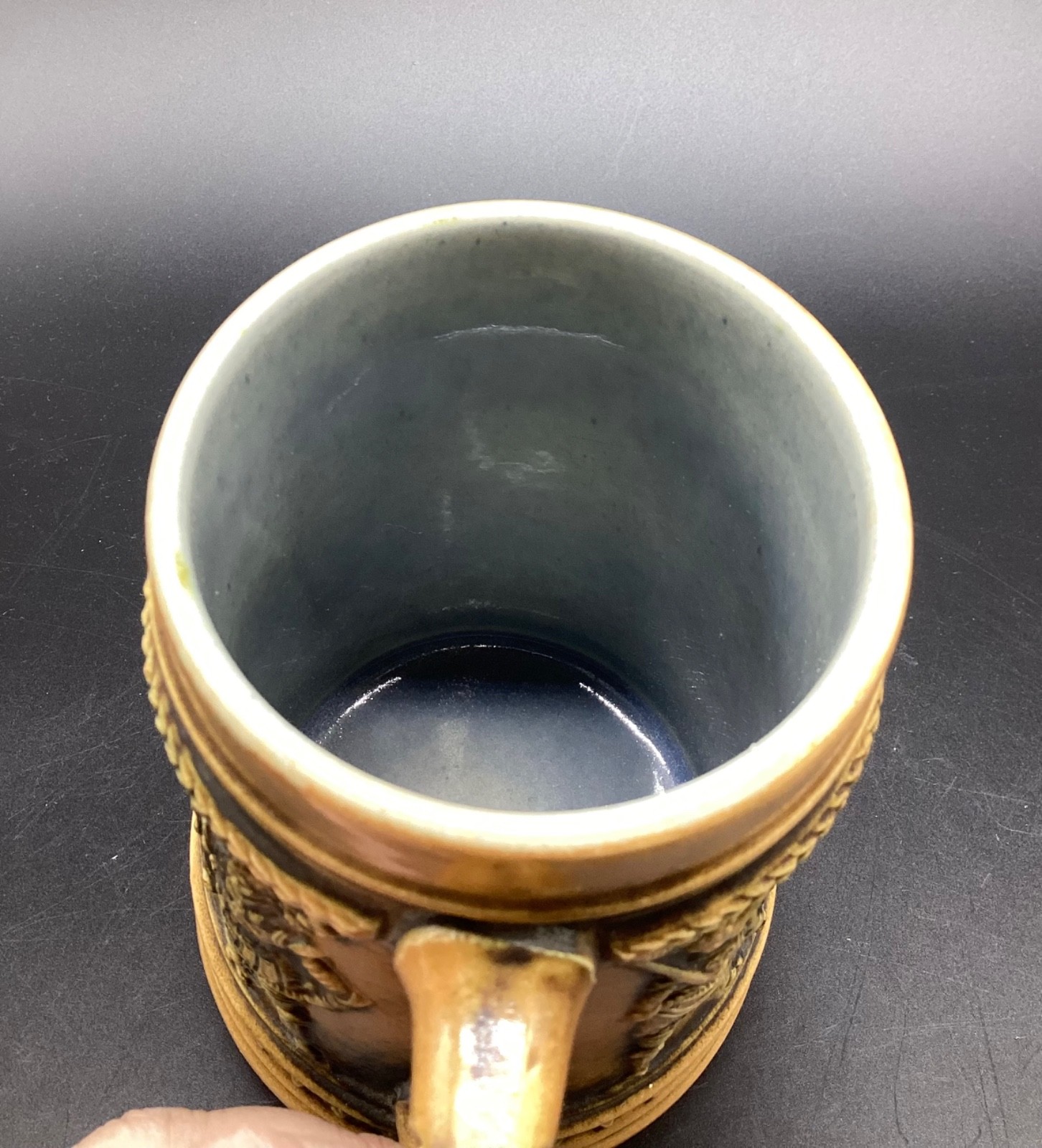 Vintage Gerz Stoneware W.Germany Beer Stein/Mug w/Men in Armor