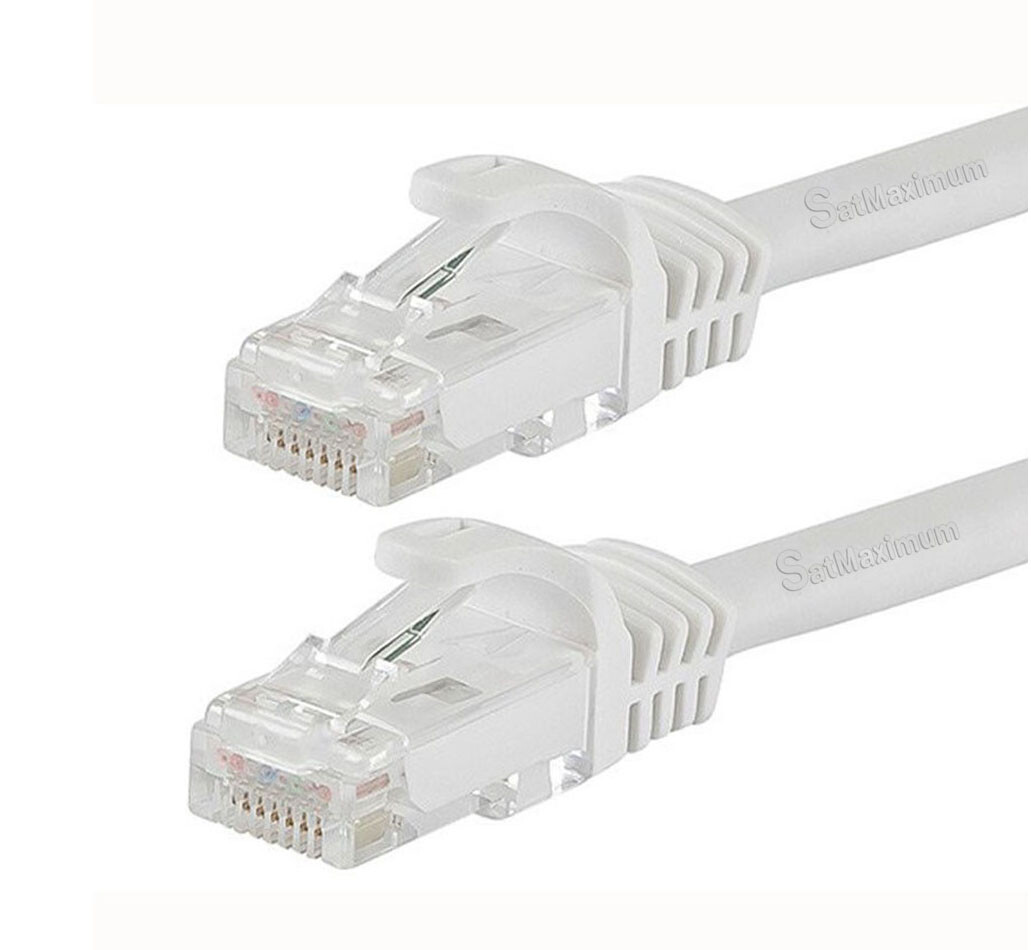 CAT6e/CAT6 Ethernet LAN Network RJ45 Patch Cable White 25FT-200FT Multipack LOT