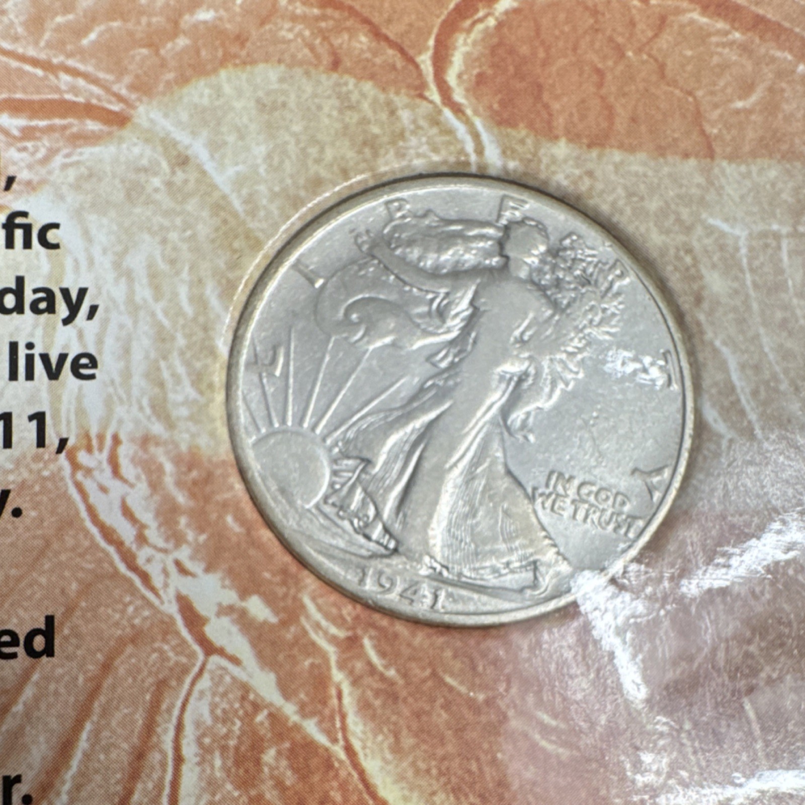 Walking Liberty Half Dollar Coins 1941, 1942, 1944 Silver 50C Circulated