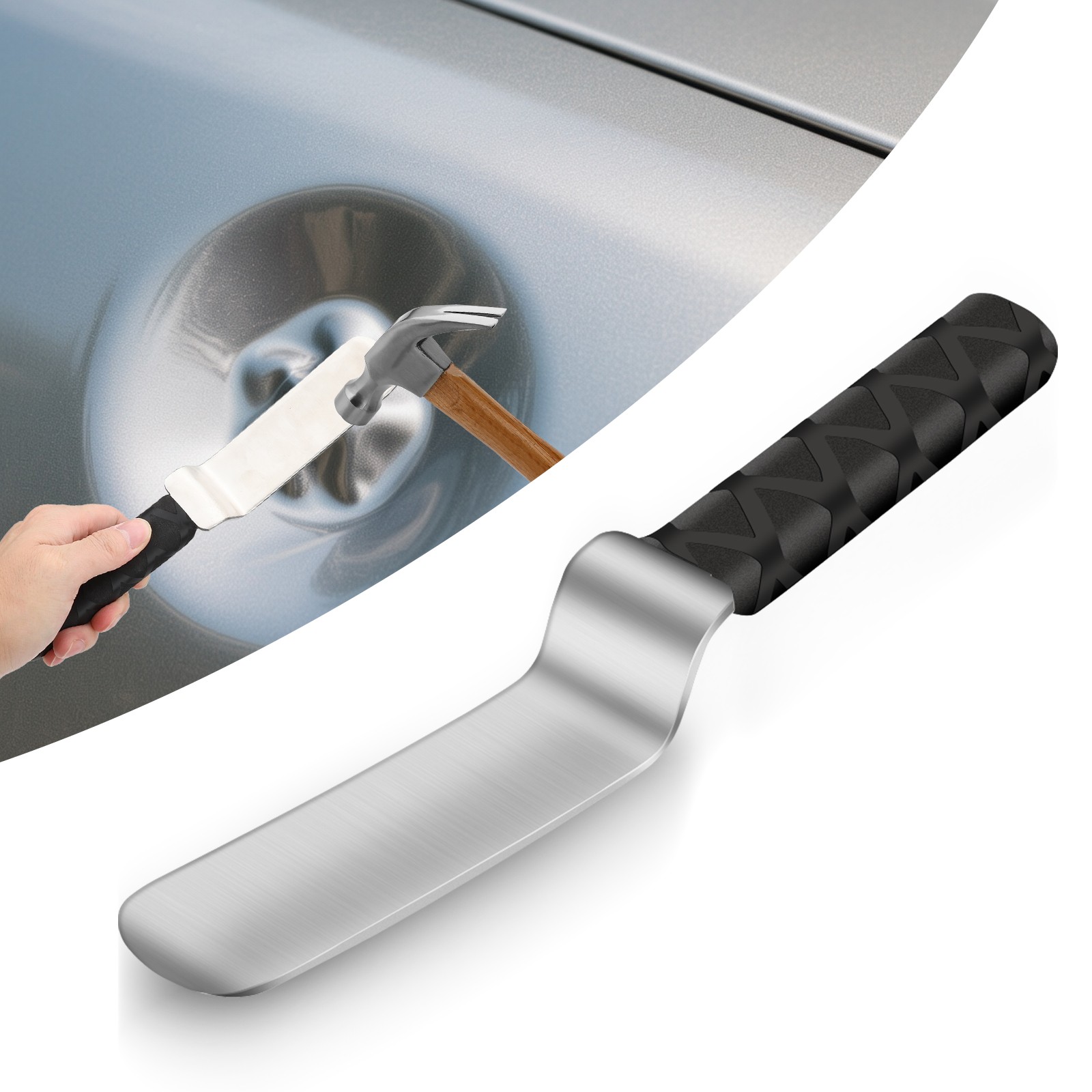 Car Dent Repair Tool Knockout Pad Paintless Body Sheet Metal Remover w/ Handle