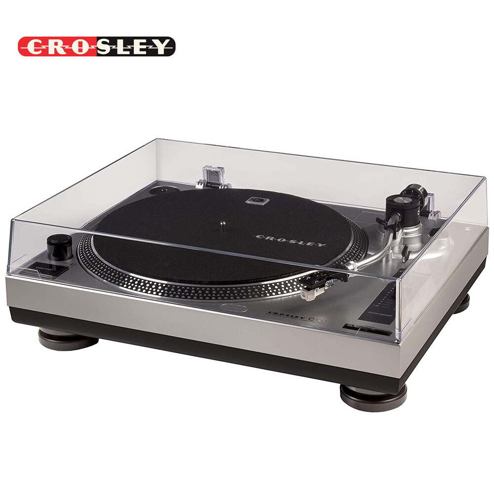 Crosley C100-SI 2-Speed Pro Series Turntable Record Player w/ S-Shape Tone Arm