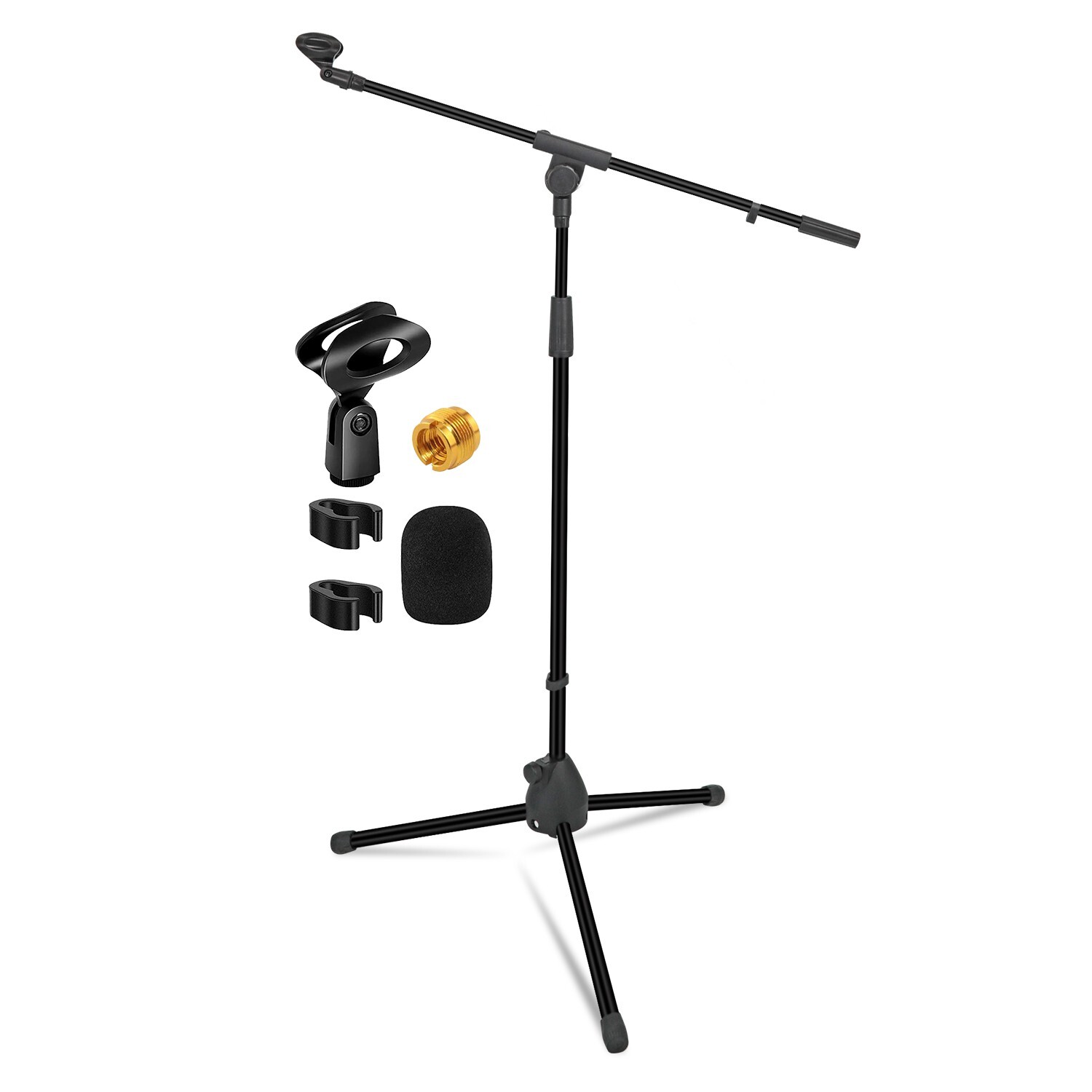 5Core Microphone Stand Floor Tripod Height Adjustable Telescoping Boom Arm