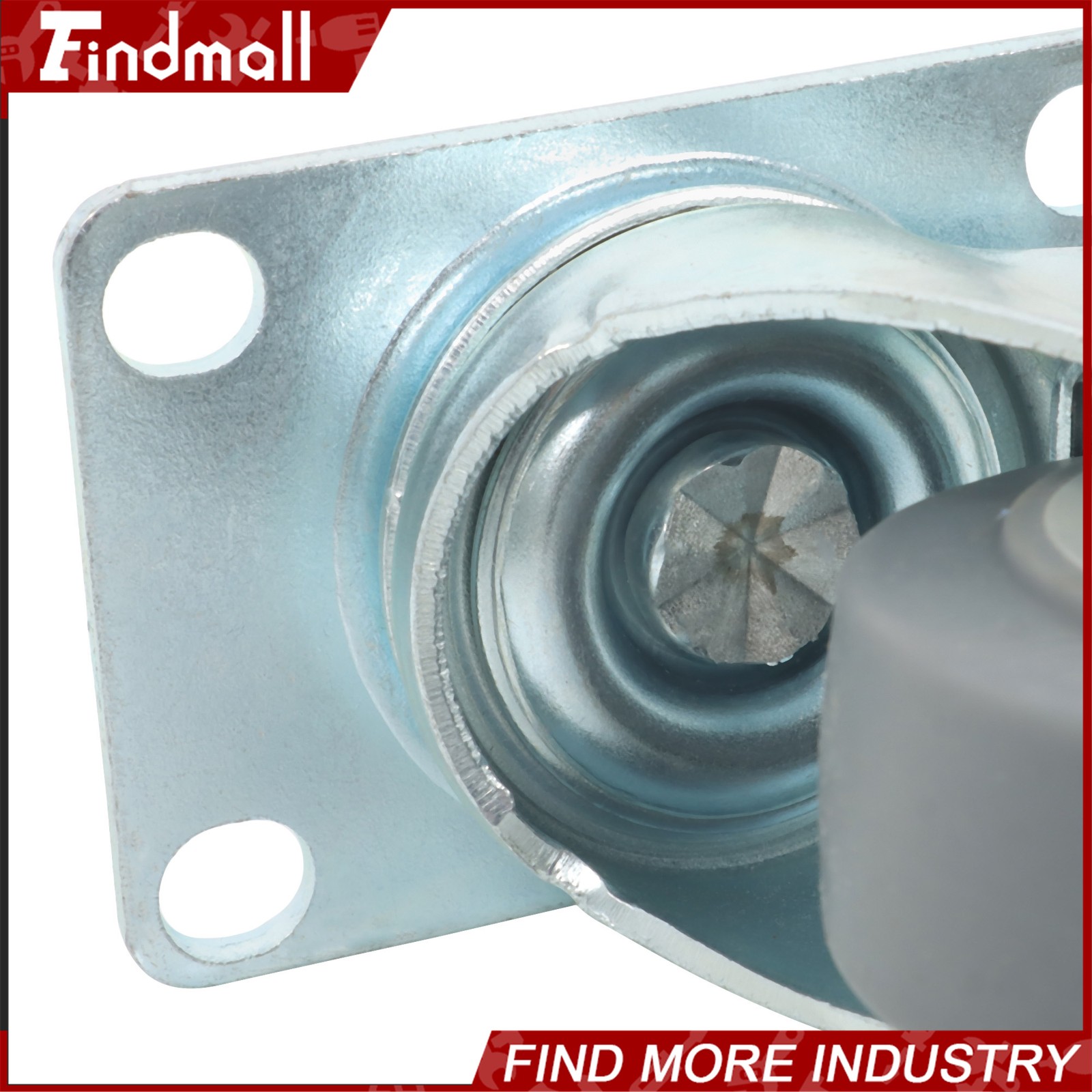 Findmall 4 Pcs 4" Swivel Caster Wheels (Two Straight, Two Diagonal Belt Brakes)