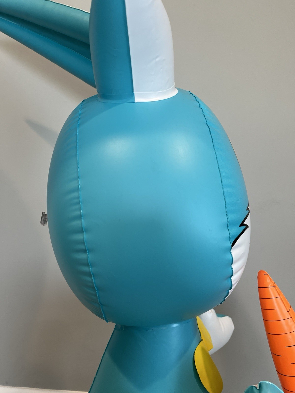 Vintage Dudley’s Inflatable Bosley Bunny 60” Blue Easter Bunny Decoration