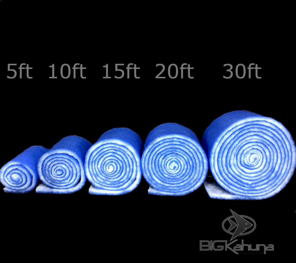 10-FT ROLL BLUE BONDED AQUARIUM FILTER MEDIA PAD 12" X 10' FILTER FIBER FLOSS.