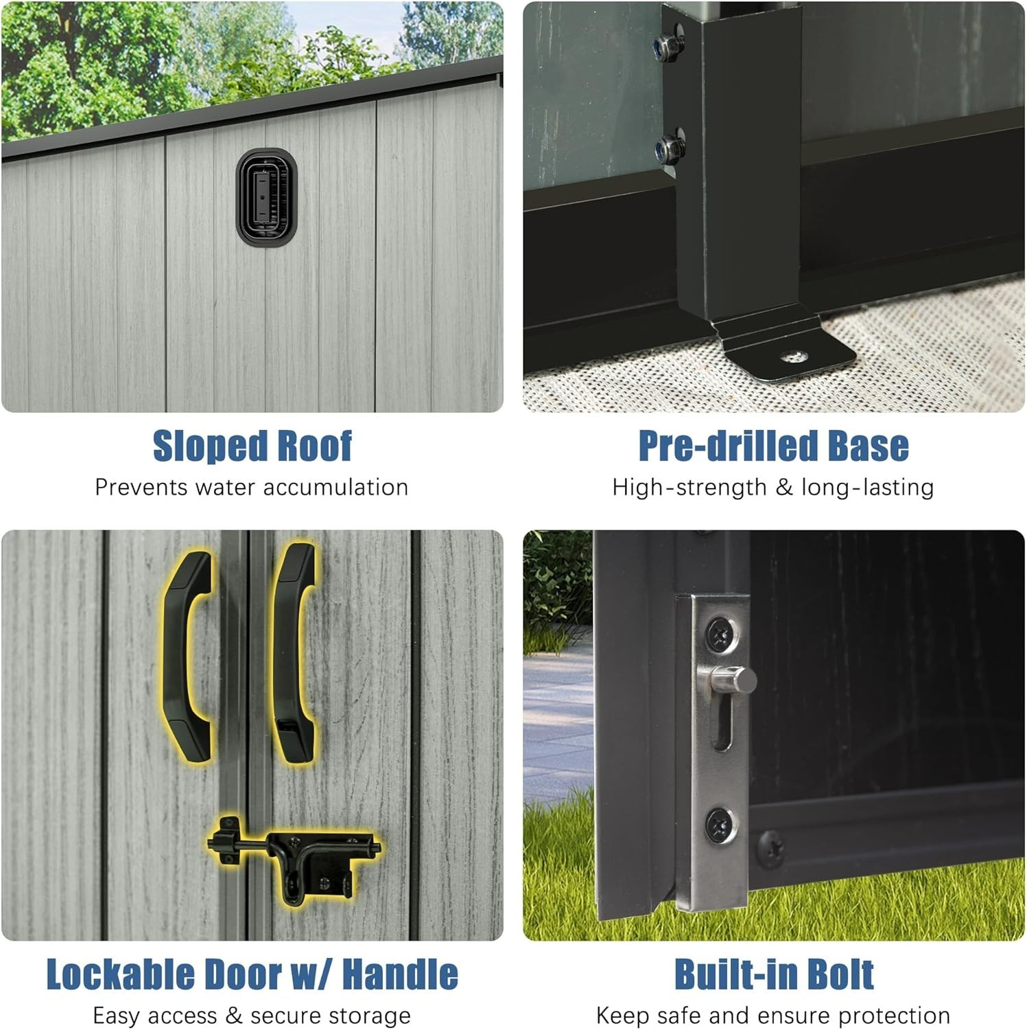 Domi 6 x 11 ft Resin Storage Shed Plastic Garden Shed