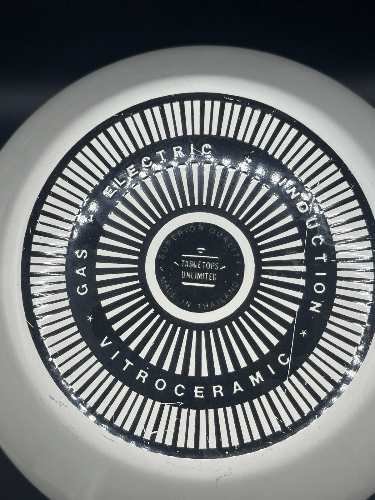 Vtg Tabletops Unlimited Large Vitroceramic Metal Enamel Bowl - Gas, Electric