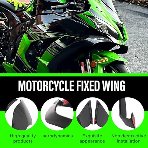 Fairing for Kawasaki ZX-10R (2016-2021), Motorcycle Spoiler Wing, Bright Black
