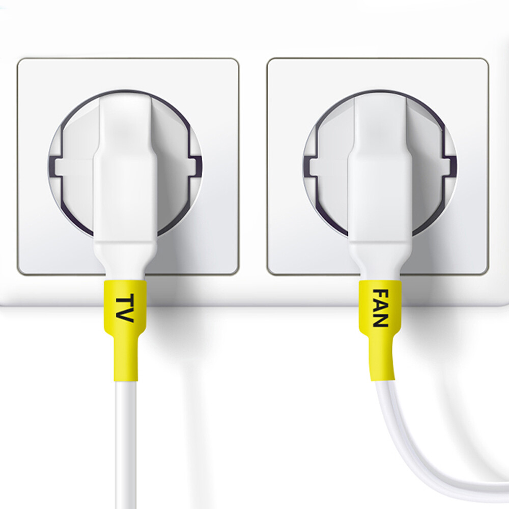 White / Yellow Industrial Heat Shrink Tube fits Brother P-Touch / Dymo Rhino