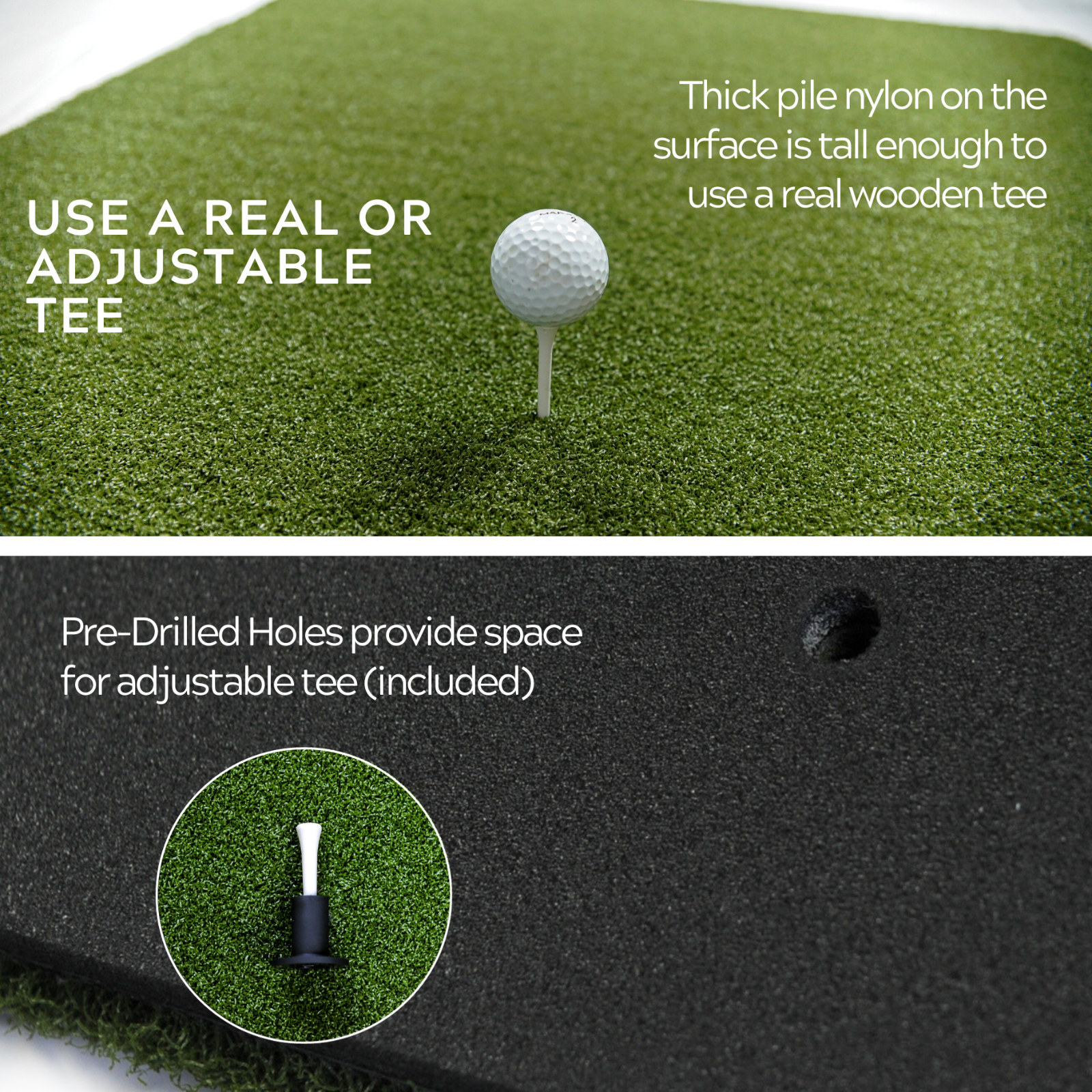 3x5 Country Club Elite® Golf Mat - New Range Hitting Mat w/ Turn & Lock Tee