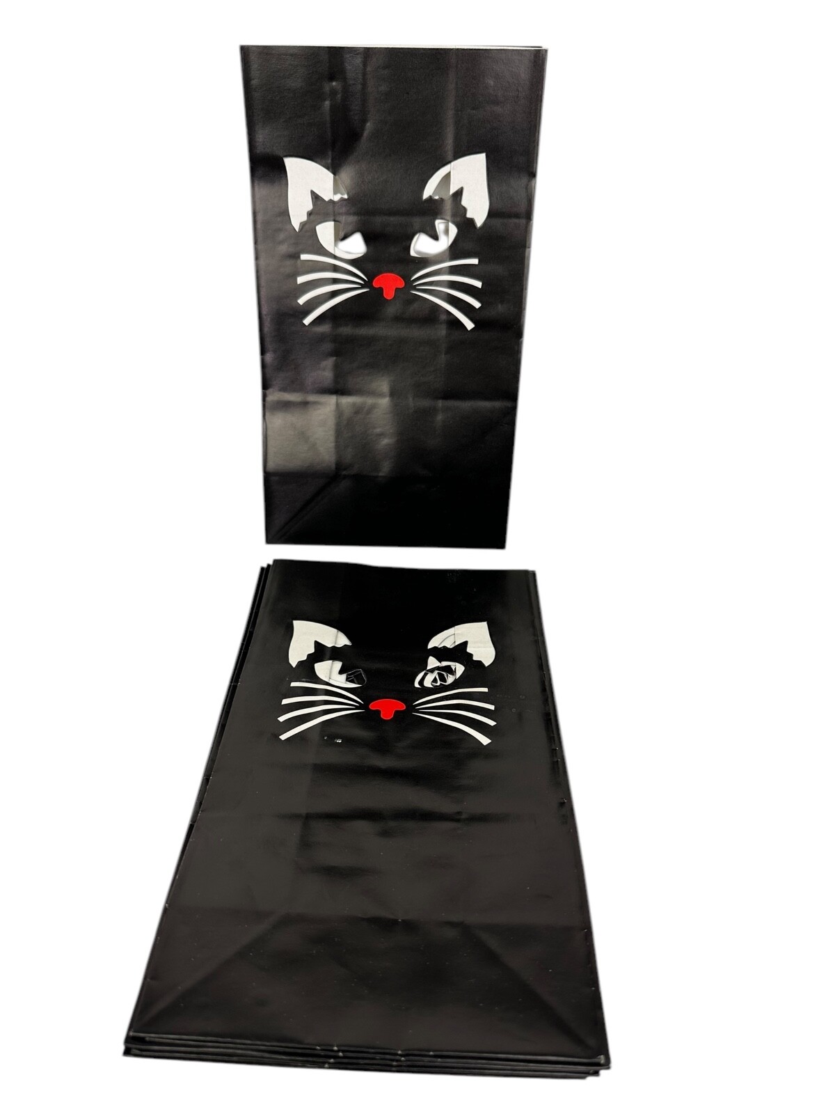 Black Cat Halloween Bags 10.5" x 6 1/4" Group of 6 - Paper