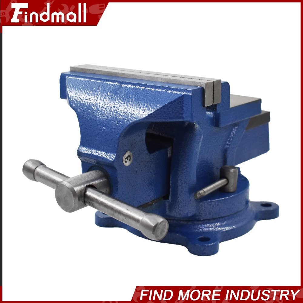 Findmall 4" Bench Vise with Anvil Swivel Locking Base Table top Clamp Vice