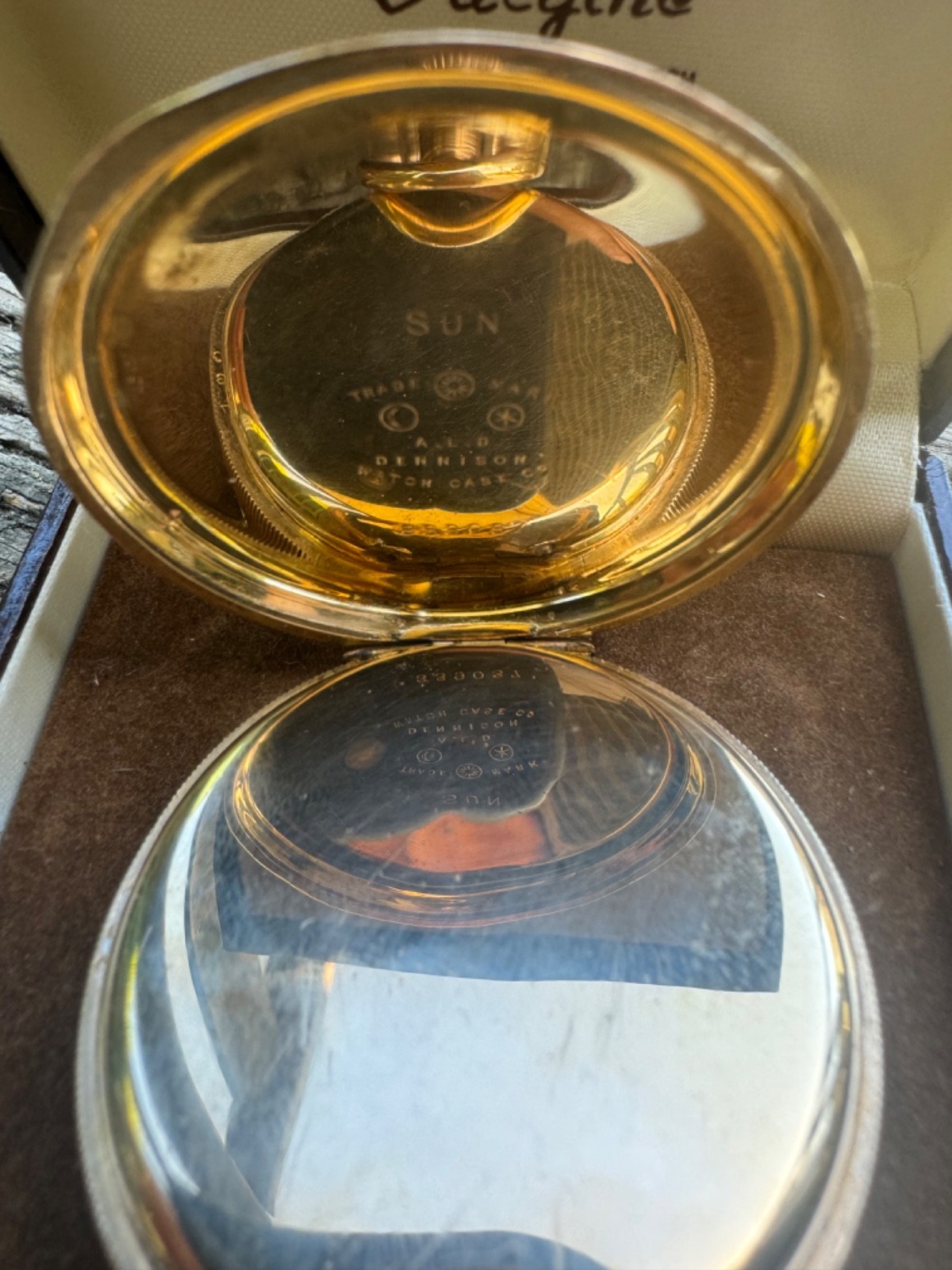 Vintage 14k Gold filled Dennison Waltham pocket watch