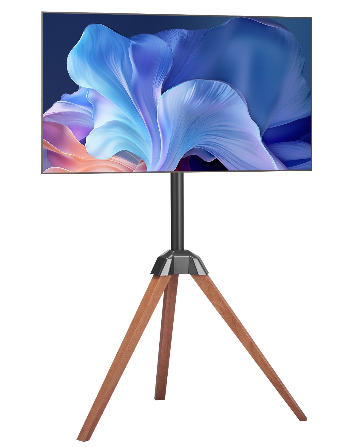 Uimoso Tripod Easel TV Stand Wood Legs Holds up to 99 lbs for 40-65 Inch Screens