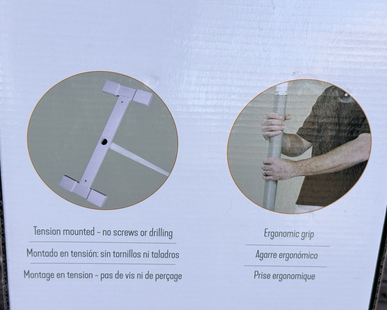 Stander Security Pole 1150-W - Tension Mounted Safety - White