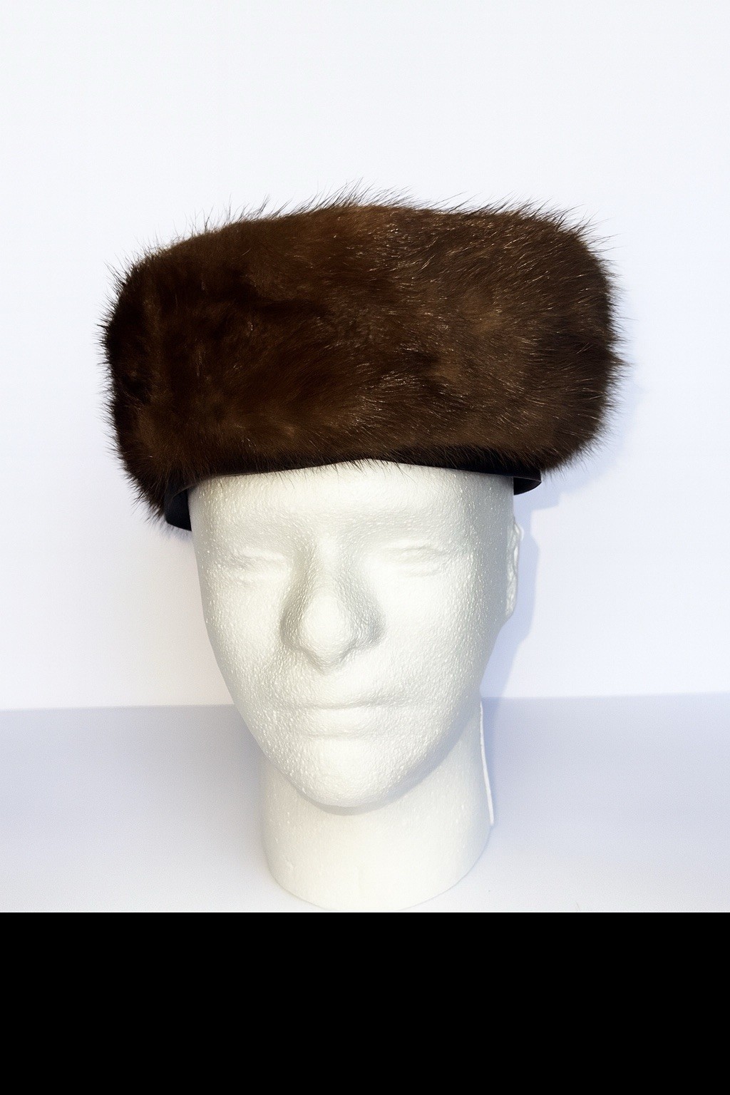 Vintage 1950s Cedar Crest Original Brown Mink Satin Pillbox Shaped Hat EUC