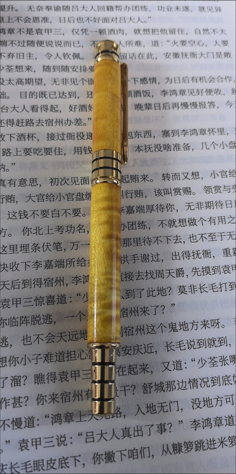 Golden Nanmu Wood Dual-Use Pen Set Fountain & Ballpoint Gift