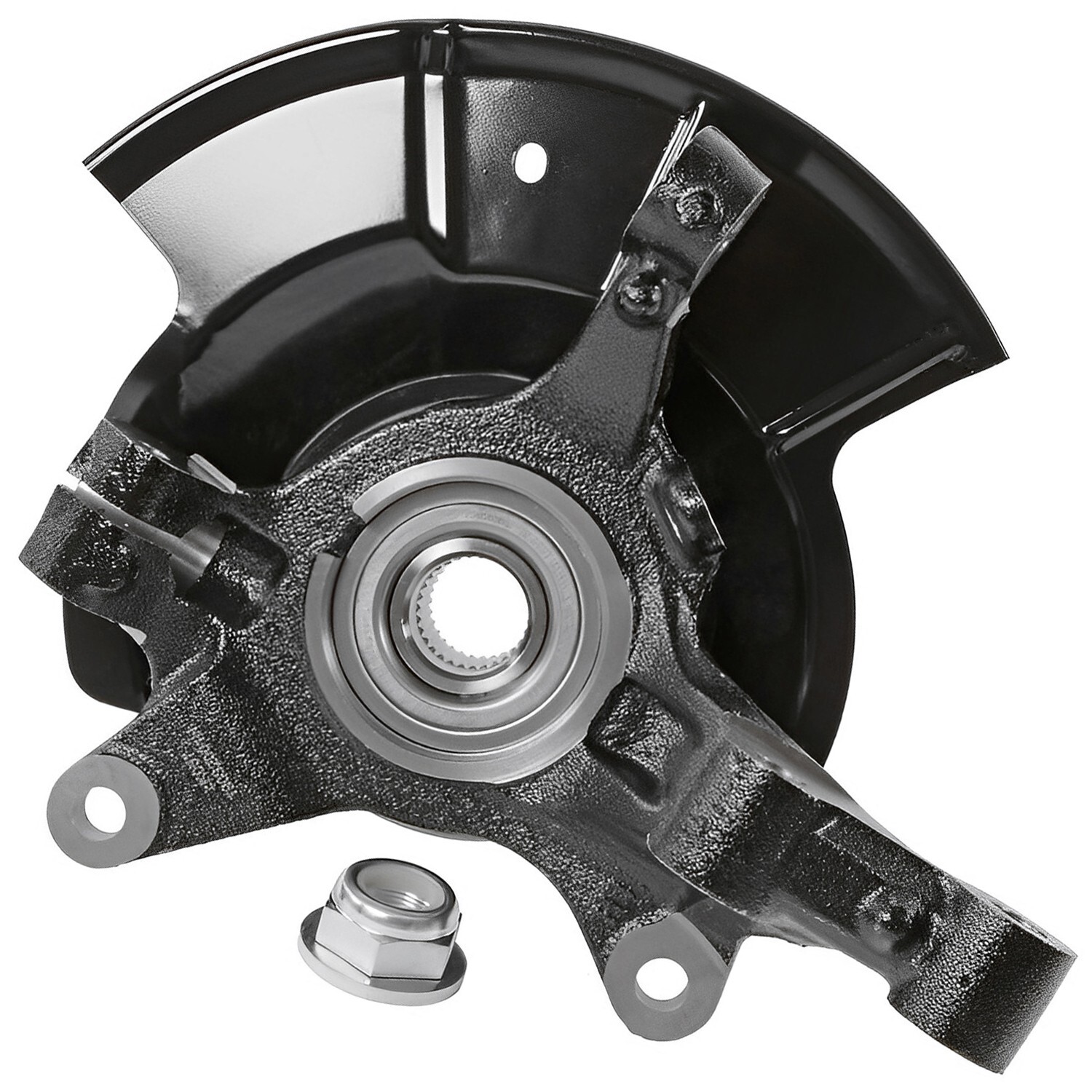 Front Steering Knuckles & Wheel Hub Bearings Assembly for 2011 - 2014 Ford Edge