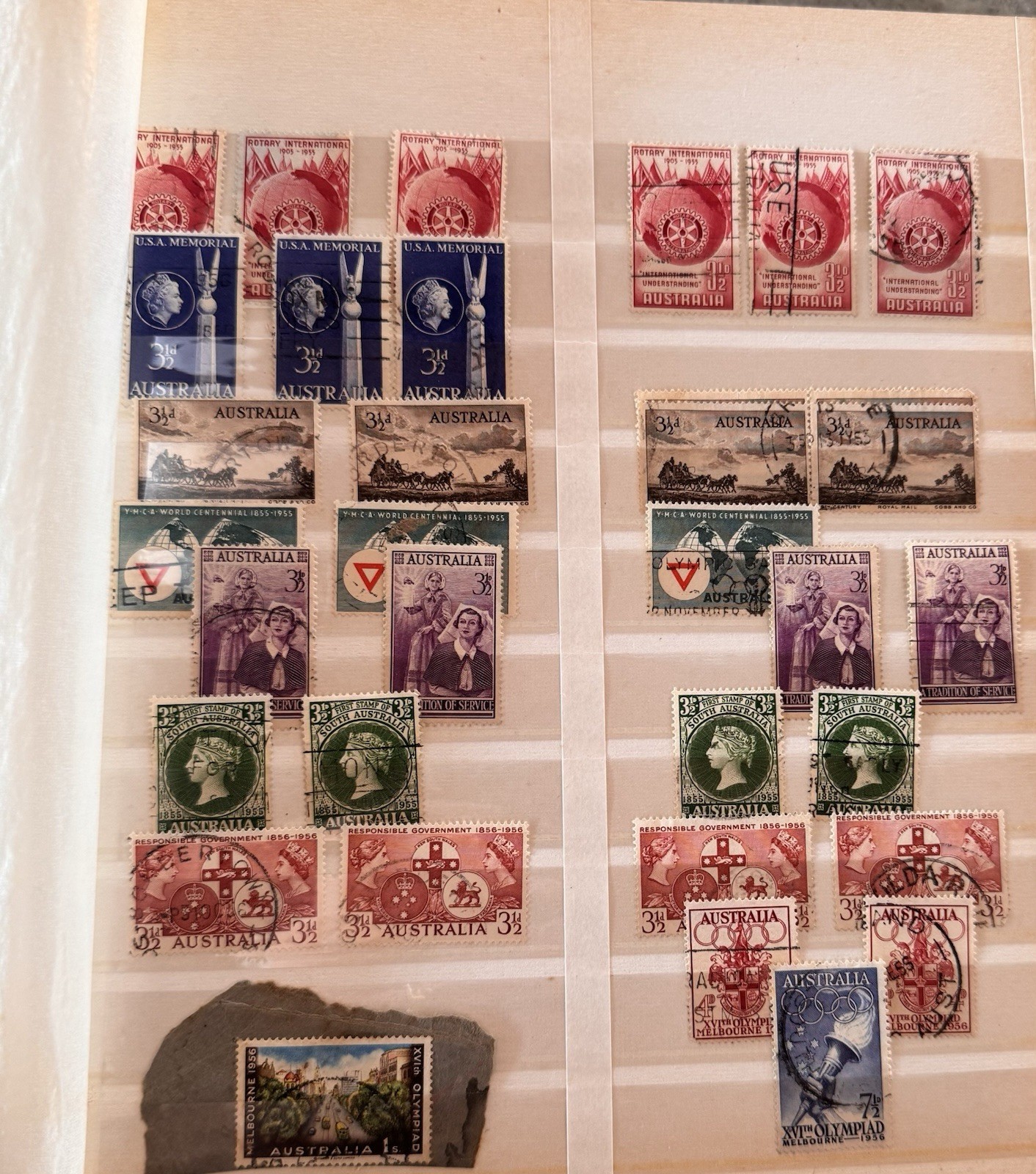 Australia Stamp Album. 1940’s - 70. SG, well populated. Roos, Royalty, Sport…