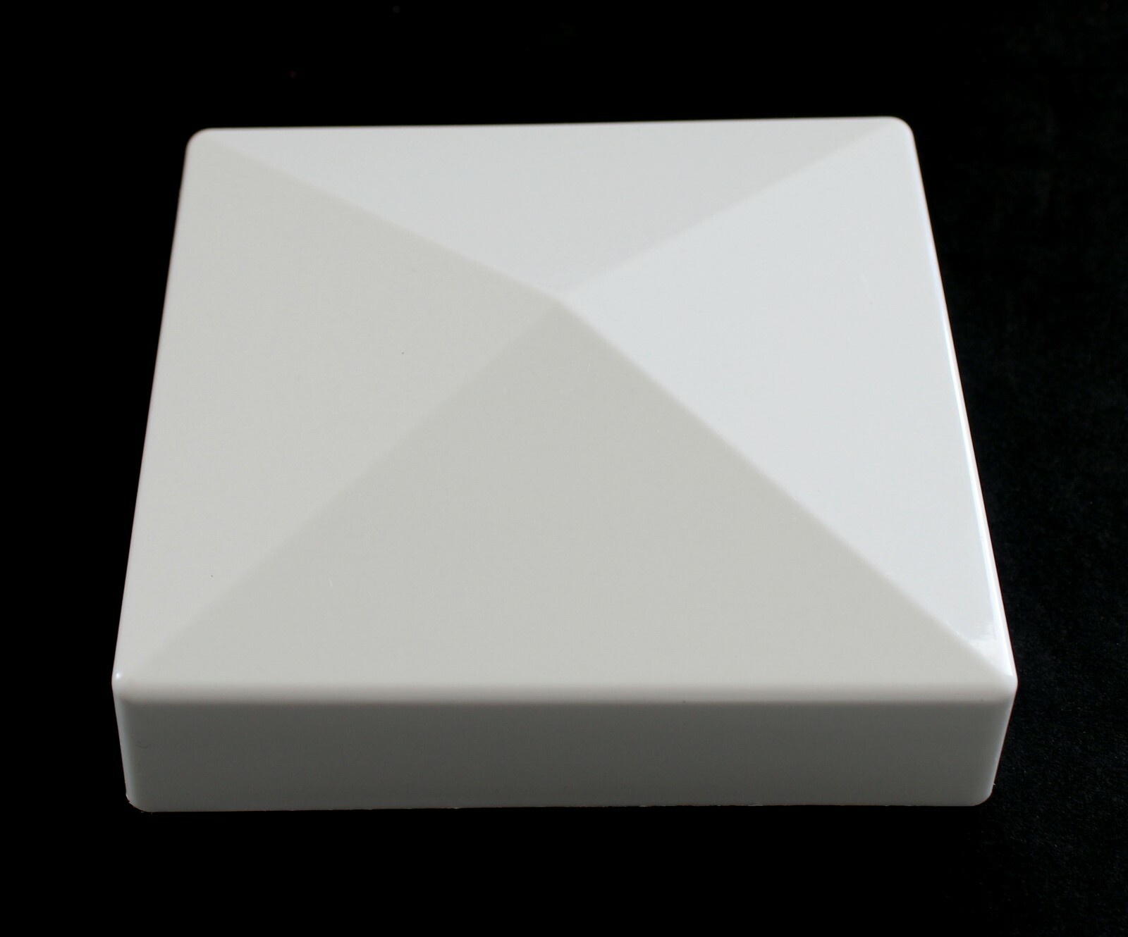True 5x5 (127mm x 127mm) Plastic Pyramid Vinyl Fence Post Cap White 8,16, 24 pk