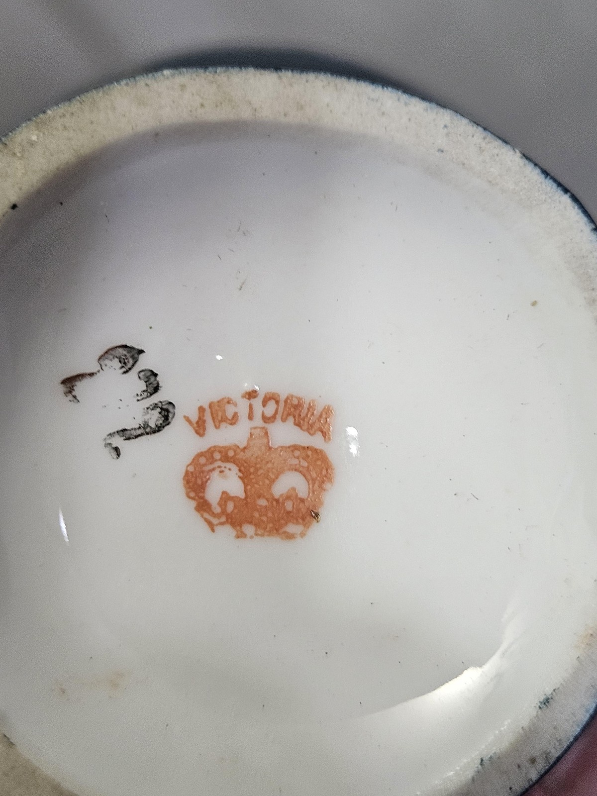 Vintage Victoria Austria Porcelain Vase Romantic Couple Blue Gold Art Nouveau