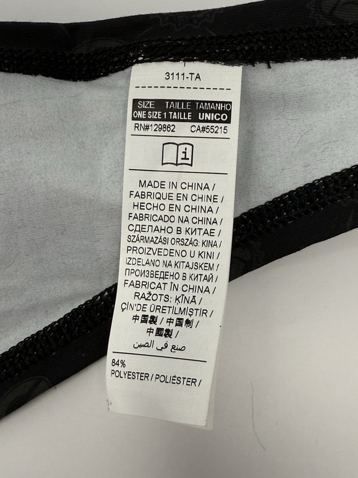 Georgia Bulldogs Football Team Issued Nike Black Wrap Headband One Size Used