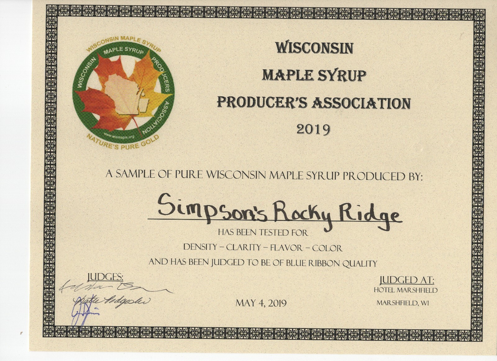 One Gallon 100% Pure Wisconsin Maple Syrup Grade A Dark Amber/Dark Robust Taste