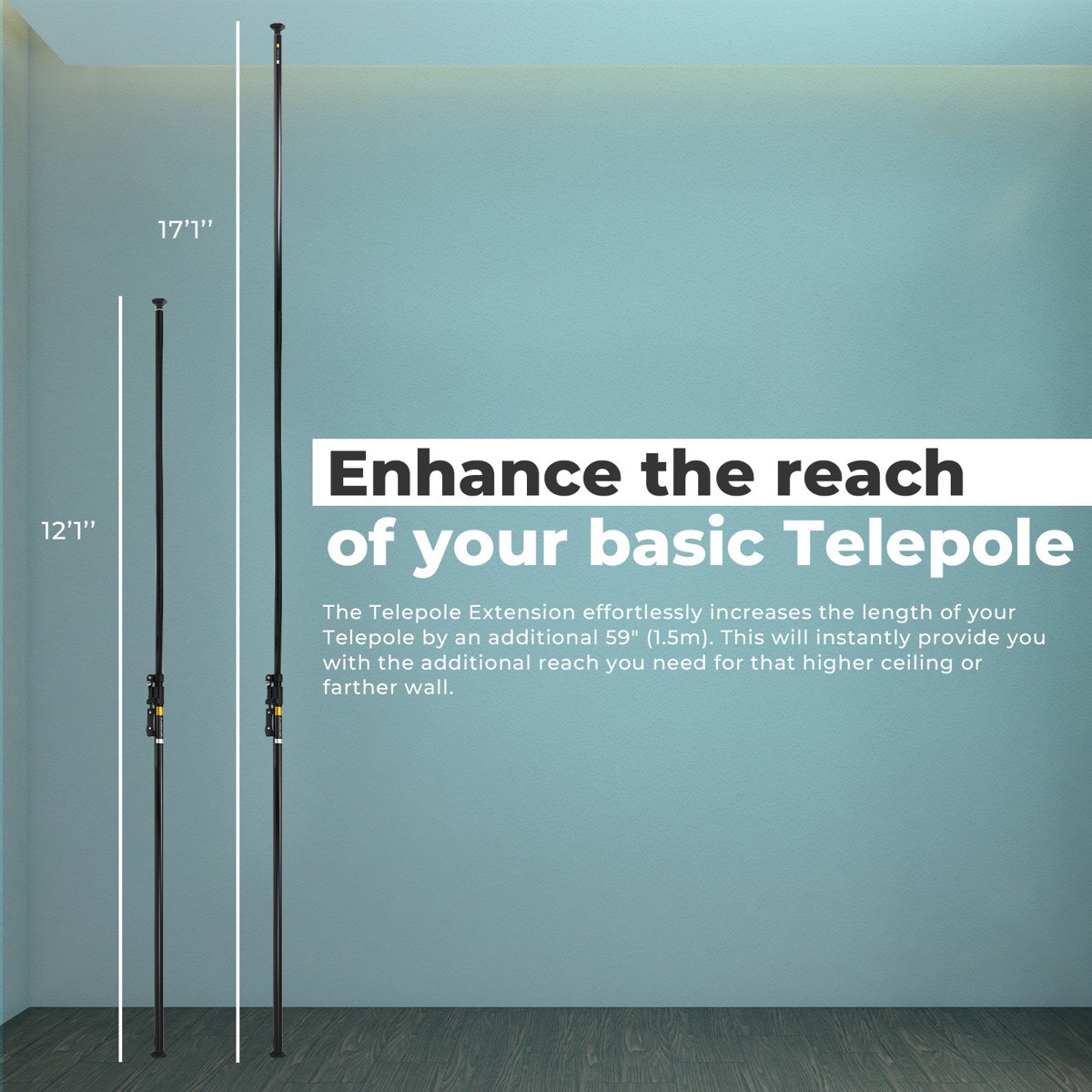 Flashpoint 59" Telepole Extension, Black