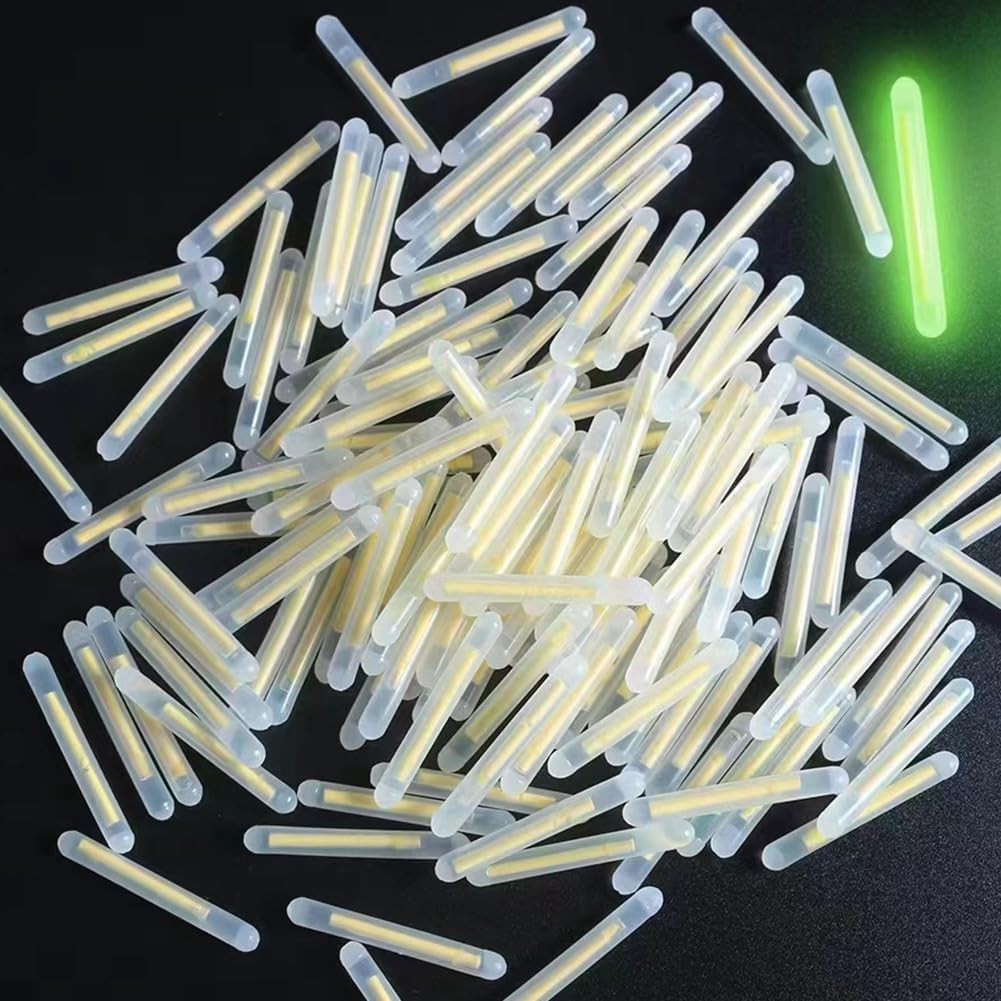 100 Pcs 3mm Fishing Float Light Sticks - Fluorescent Glow Sticks Tackle