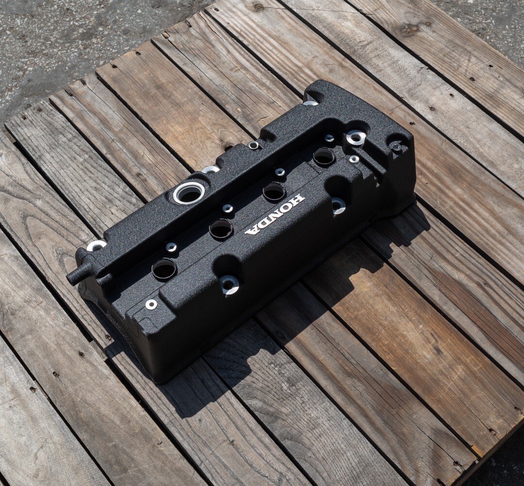 Honda K SERIES K24 K20 type r civic rsx valve cover PowderCoated WRINKLE BLACK