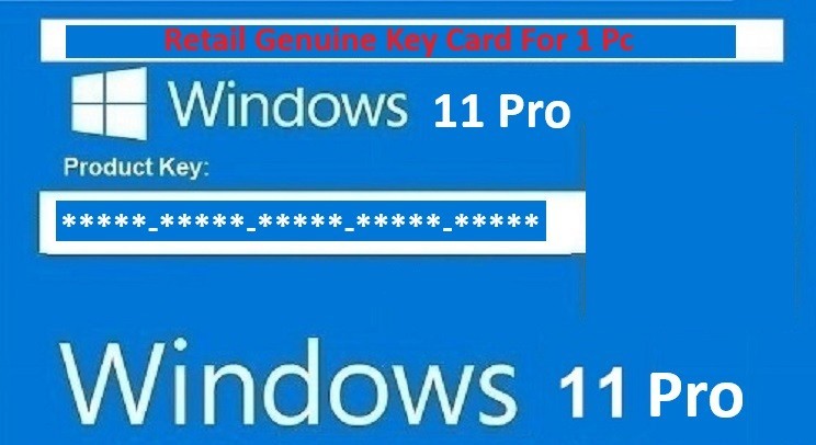 Windows 11 Pro USB & Retail Product Key Card – Genuine License for 1 PC