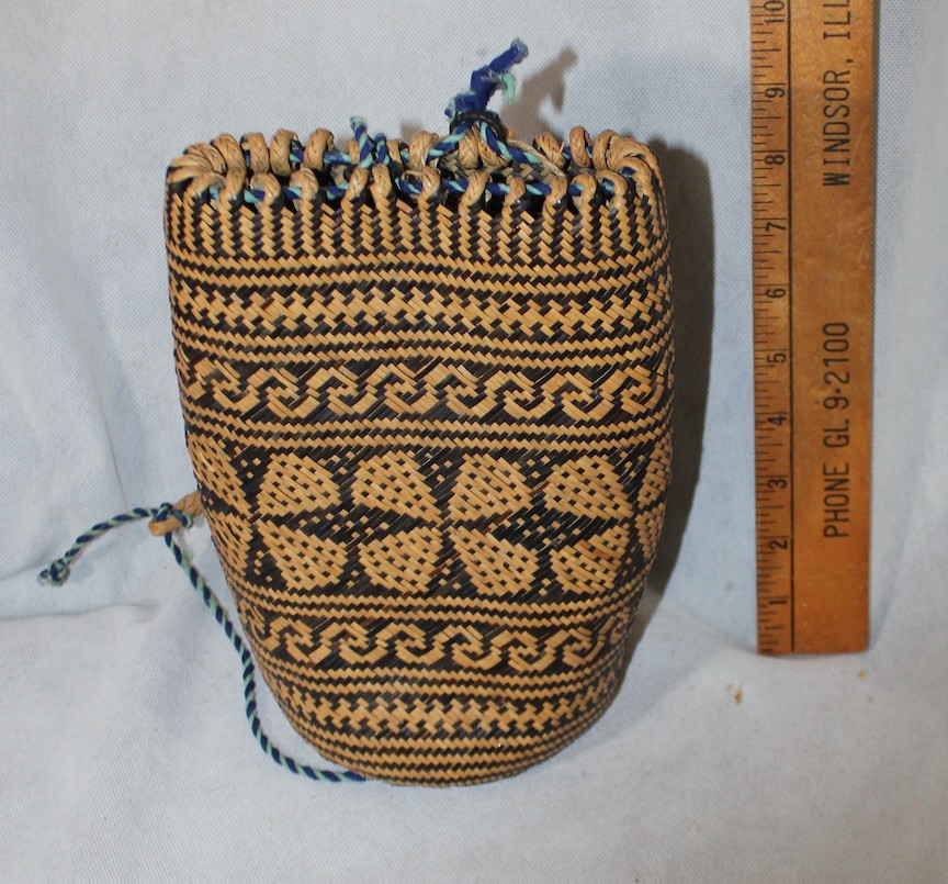 Lot of 6 Vintage Ajat Basket Penan People Borneo 20th Century Tribal