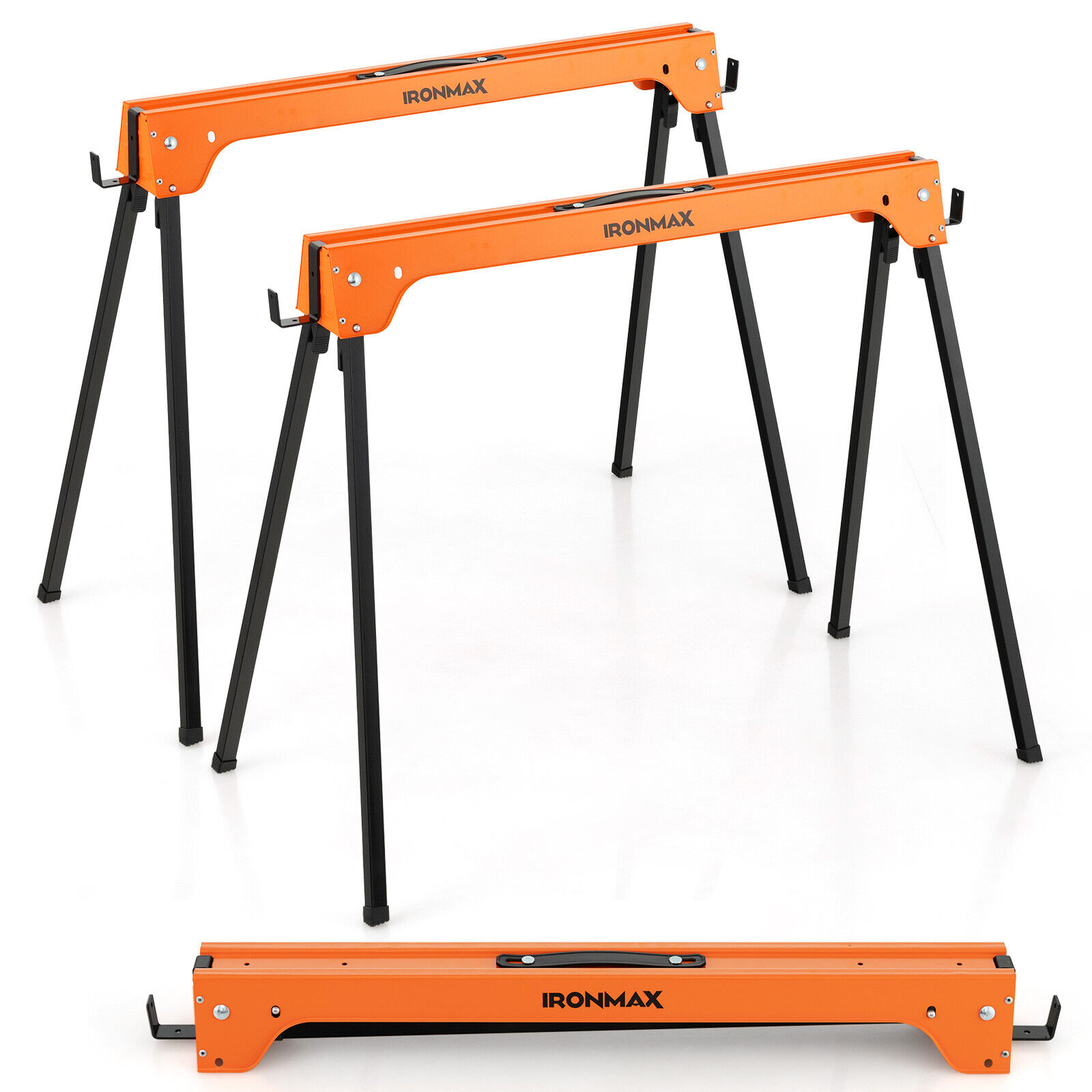 Folding Saw Horses 2 Pack Sawhorse Portable Heavy Duty 1366 LBS Weight Capacity