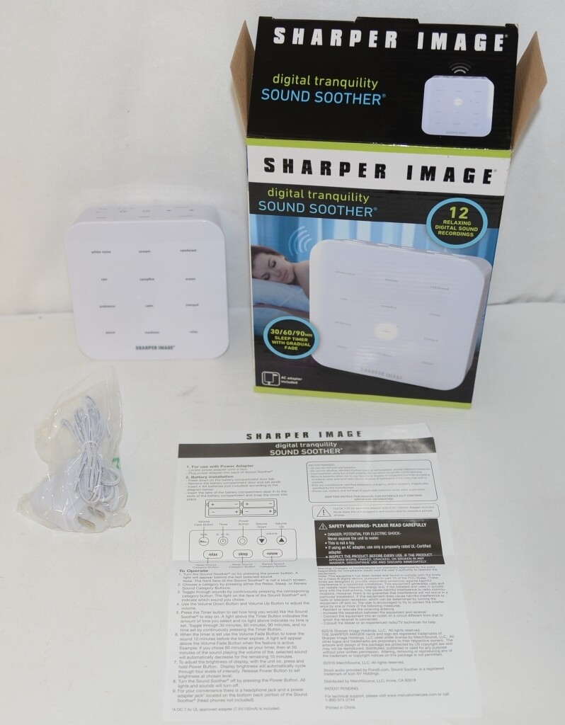 Sharper Image 1520023 Digital Tranquility Sound Soother 12 Relaxing Recordings