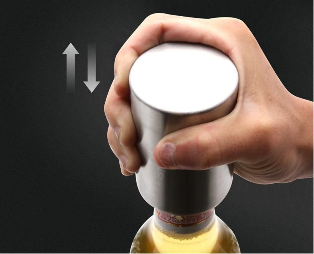 Automatic Beer Soda Bottle Opener, Stainless Steel Magnetic Bottle Cap Remover