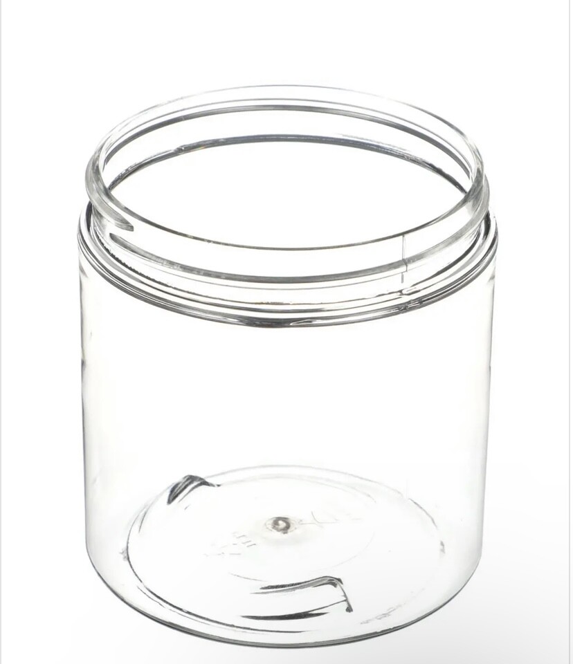 8 oz Clear PET Straight Sided Jars w/ Ribbed Lined Cap - Multiple Pack FREE SHIP