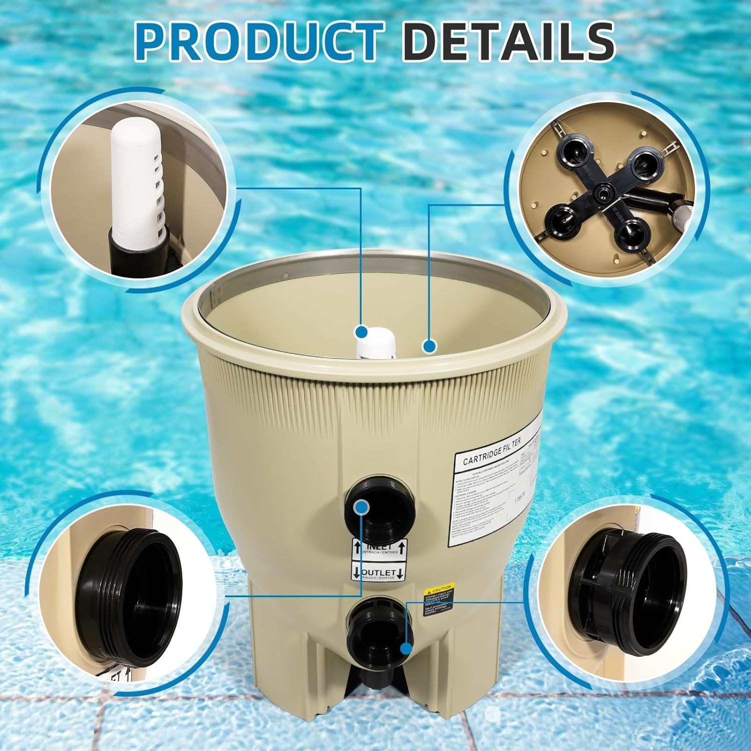 For Pentair 178578 Bottom Tank Assembly - Replacement Swimming Pool Filter