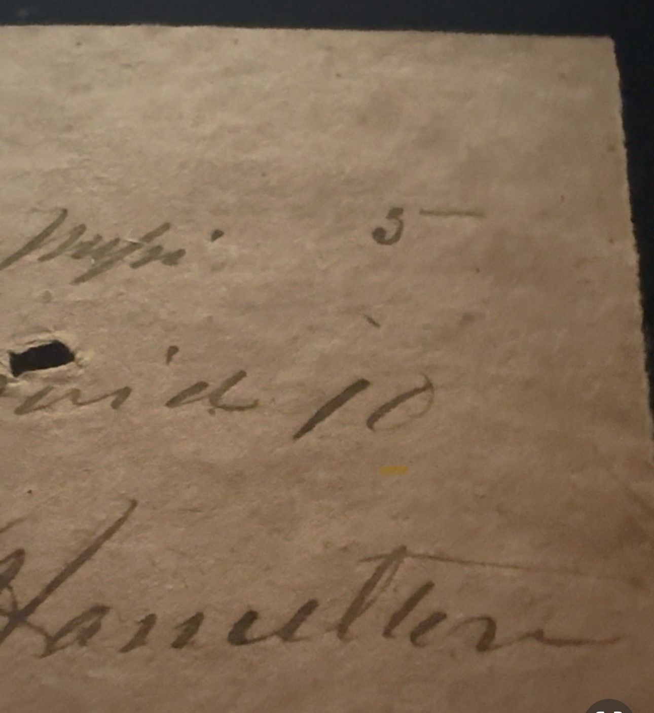 Confederate Manuscript Postal Slip Canton MS W.E. Hamilton Signed CSA ZAYIX