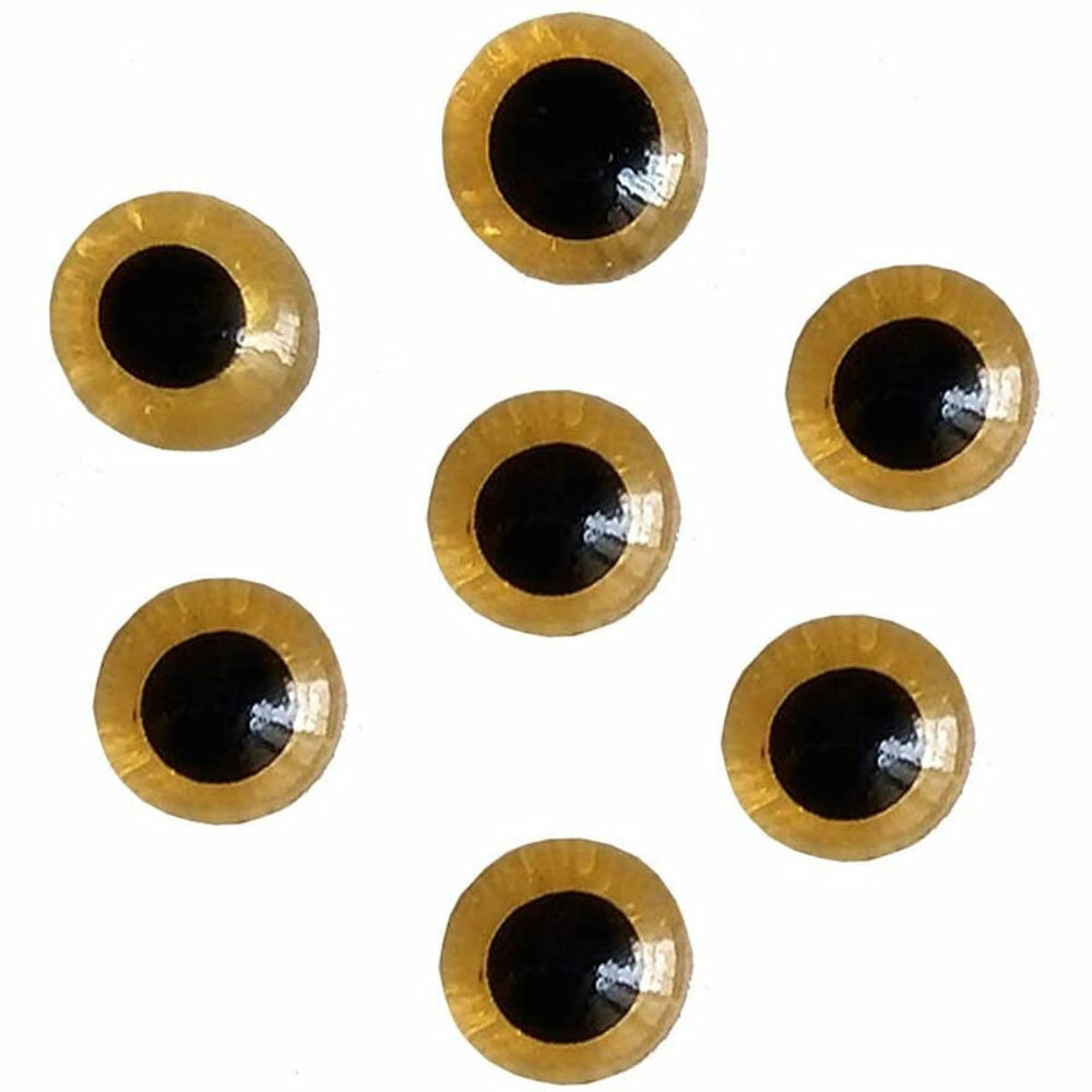 100Pack Amber Glass Eyes Kits For Needle Felting Bears Dolls Decoys Sewing NEW